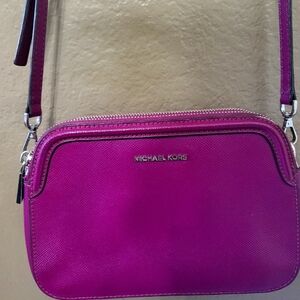 Michael Kors Crossgrain Leather Double Zip Crossbody